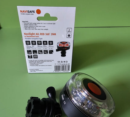 Navilight ALL RED 360 2NM w/Navimount Base 045